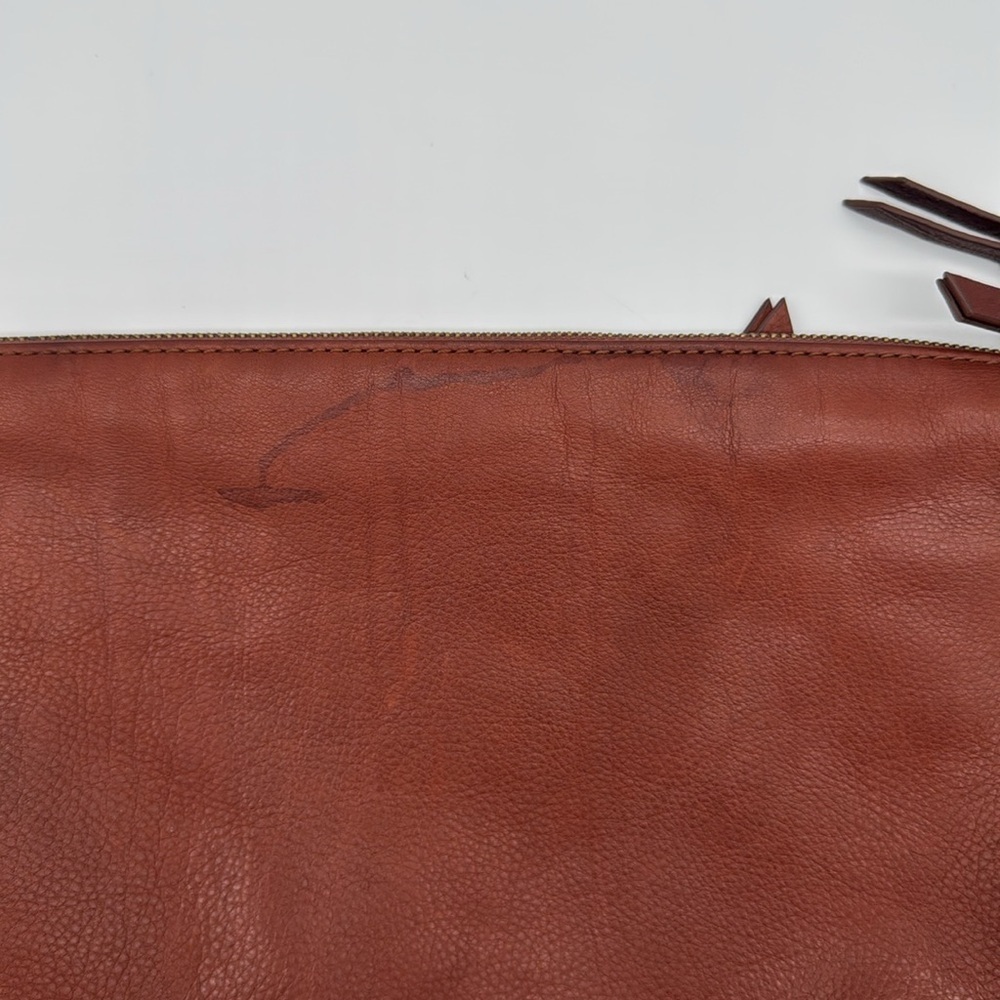 Lucky Brand Leather Crossbody Bag/Purse - Red/Brown‎ Color - Picture 5 of 12